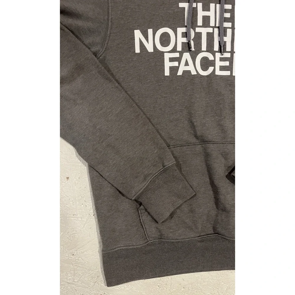 North Face Hoodie Mens Small Gray Sweatshirt Shirt Pullover Graphic‎ Logo